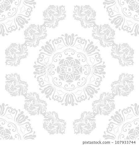 Orient Damask Seamless Vector Wallpaper With Arabesques 107933744