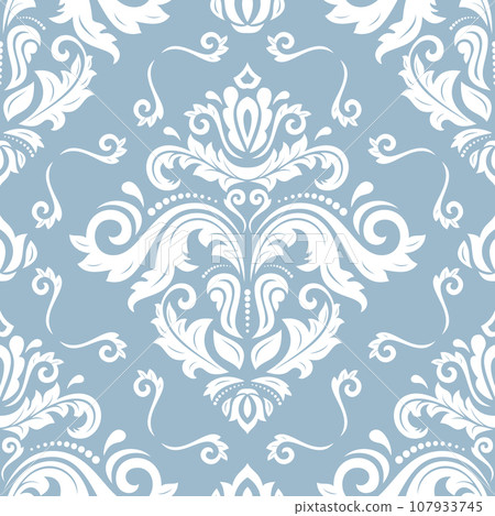 Classic Seamless Vector Fine Pattern With Arabesques 107933745