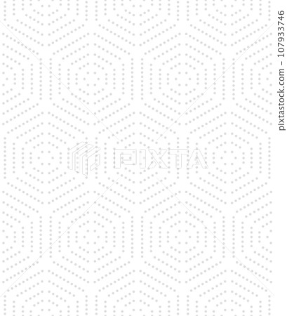 Seamless Vector Pattern With Hexagonal Dotted Shapes 107933746