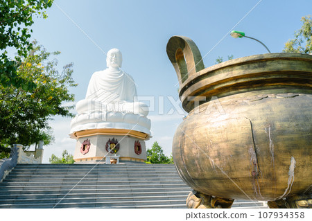 Chua Long Son Pagoda temple buddha statue in Nha Trang, Vietnam Chua Long Son Pagoda temple buddha statue in Nha Trang, Vietnam 107934358