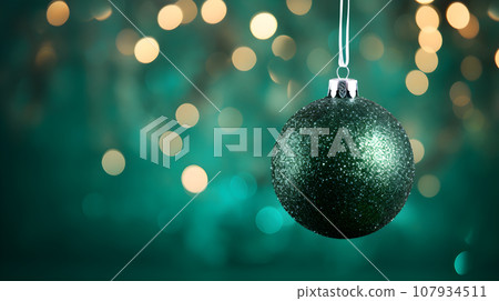 Green Christmas background Green Christmas background 107934511