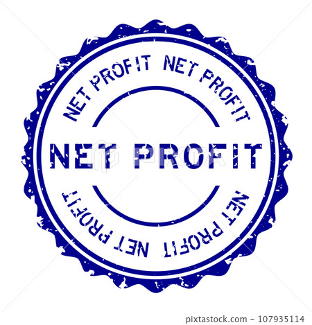 Grunge blue net profit word round rubber seal stamp on white background Grunge blue net profit word round rubber seal stamp on white background 107935114