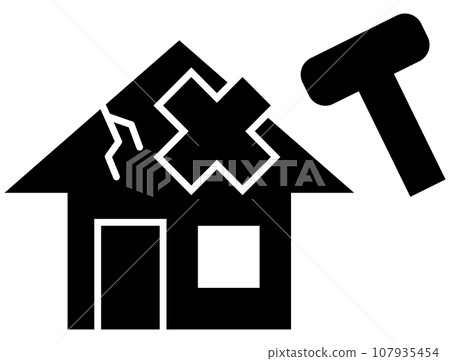 房屋裝潢和維修圖示黑色 107935454