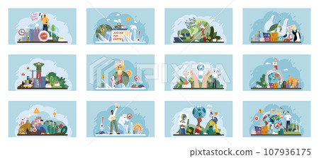 Climate change. Save the planet. Vector illustration We must take action to change climate patterns and ensure sustainable future Embracing environmental protection measures cmitigate effects global Climate change. Save the planet. Vector illustration We must take action to change climate patterns and ensure sustainable future Embracing environmental protection measures cmitigate effects global 107936175