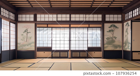 可以作為TRPG和遊戲背景的日式房間 可以作為TRPG和遊戲背景的日式房間 107936254