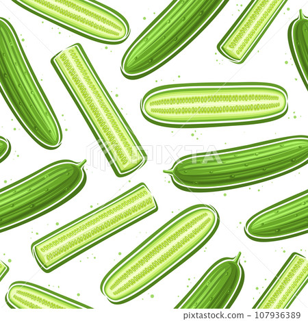 Vector Cucumber Seamless Pattern Vector Cucumber Seamless Pattern 107936389