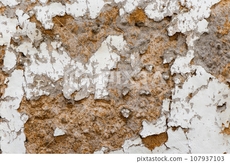 Old wood texture weathered brown for background, Plywood texture with natural patterns, Top-down view of old dry plywood, Old decayed plywood. 107937103