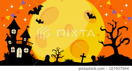 Halloween banner illustration 107937944
