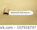 Meditate for peace 107938747