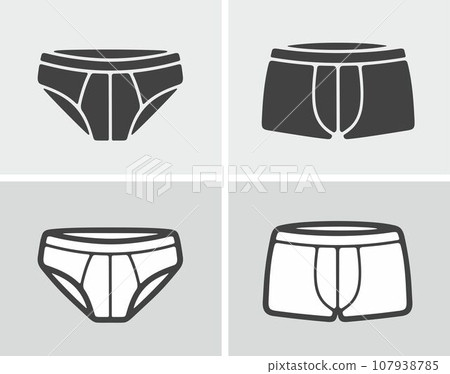 Men's underwear icon on a background. Men's underwear icon on a background. 107938785