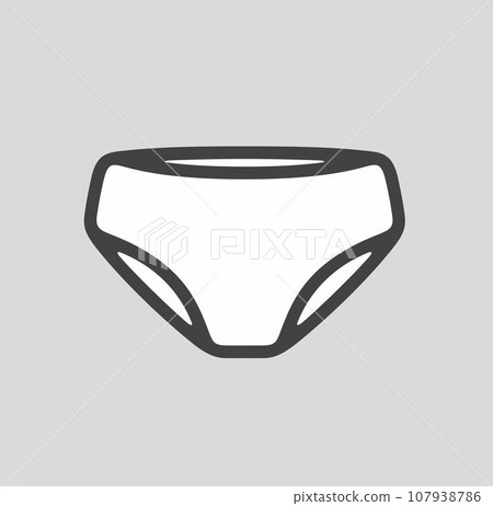 Panties icon on a background. Panties icon on a background. 107938786