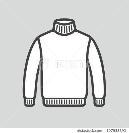 Men's sweater line icon on a background. Men's sweater line icon on a background. 107938893