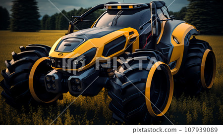 Futuristic Tractor Hyperrealistic 3D-Style Concept Futuristic Tractor Hyperrealistic 3D-Style Concept 107939089