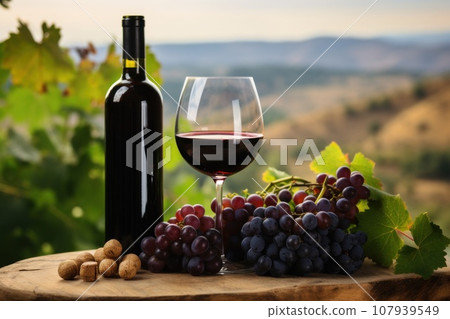 Winery's Perfect Storage for Aging Delicious Wine. Generative AI 107939549