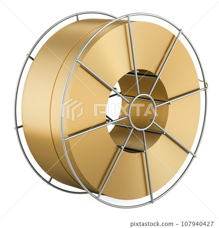 Copper Soldering, Welding Wire Spool. 3D rendering 107940427
