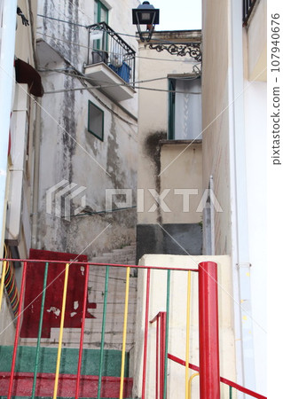 architectures in a characteristic seaside town of Diamante, Calabria in southern Italy architectures in a characteristic seaside town of Diamante, Calabria in southern Italy 107940676