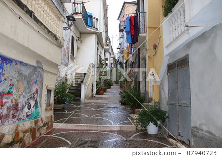 architectures in a characteristic seaside town of Diamante, Calabria in southern Italy architectures in a characteristic seaside town of Diamante, Calabria in southern Italy 107940723
