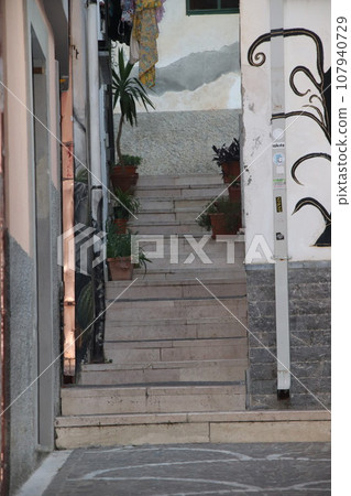 architectures in a characteristic seaside town of Diamante, Calabria in southern Italy architectures in a characteristic seaside town of Diamante, Calabria in southern Italy 107940729