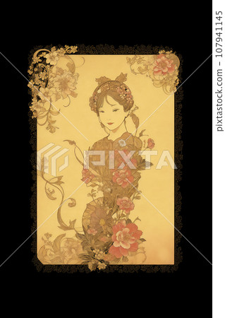 Flower and woman AI image Flower and woman AI image 107941145