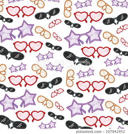 Trending eyeglasses seamless pattern background Vector 107942952