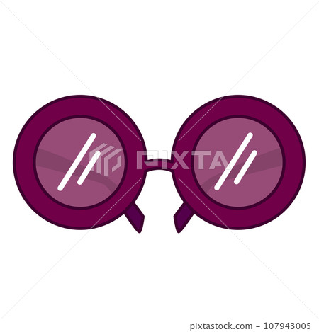 Isolated colored trending eyeglasses icon Vector 107943005