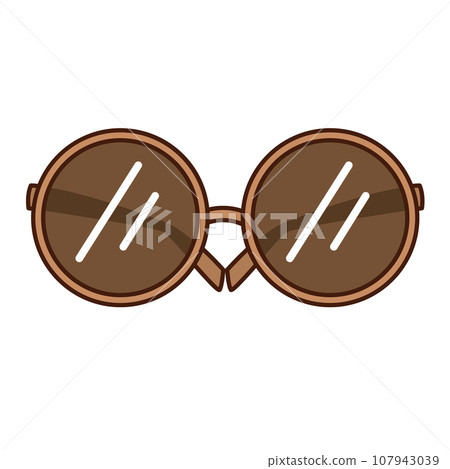 Isolated colored trending eyeglasses icon Vector Isolated colored trending eyeglasses icon Vector 107943039
