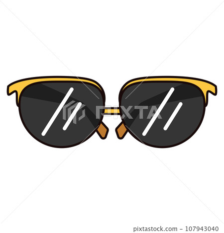 Isolated colored trending eyeglasses icon Vector Isolated colored trending eyeglasses icon Vector 107943040