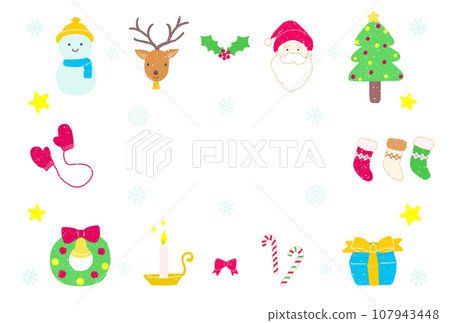 手繪聖誕卡，無文字 107943448