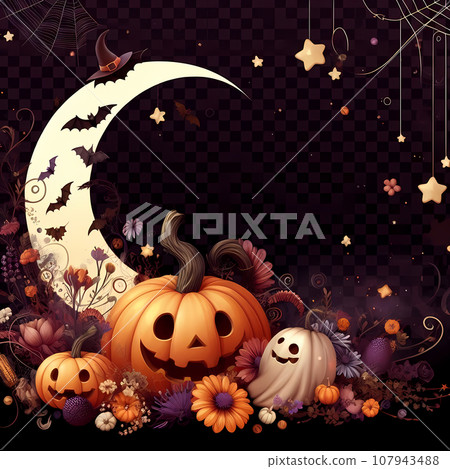 Halloween pumpkin background material 107943488