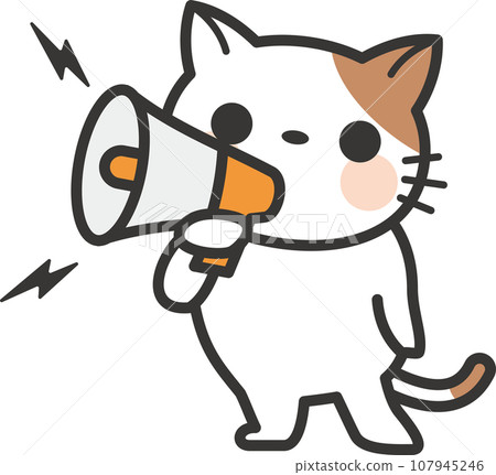 與擴張器交談的貓角色 與擴張器交談的貓角色 107945246