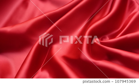 紅色絲綢布 紅色絲綢布 107945369