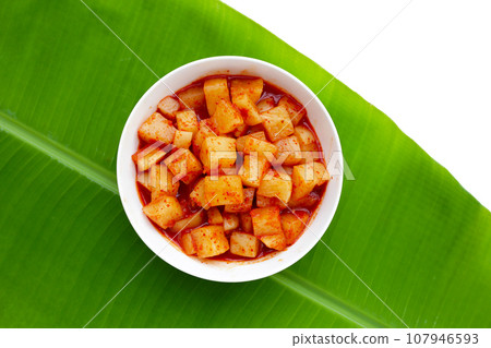 Daikon Kimchi. Tasty and spicy 107946593