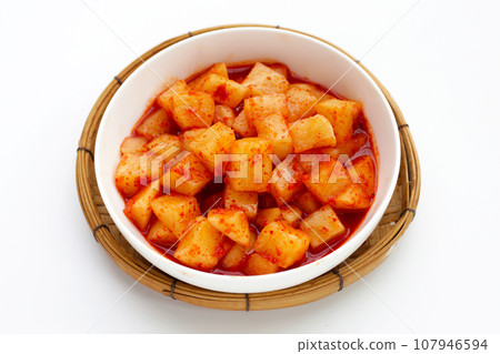 Daikon Kimchi. Tasty and spicy Daikon Kimchi. Tasty and spicy 107946594