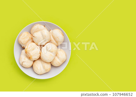 Toddy palm on green background. 107946652