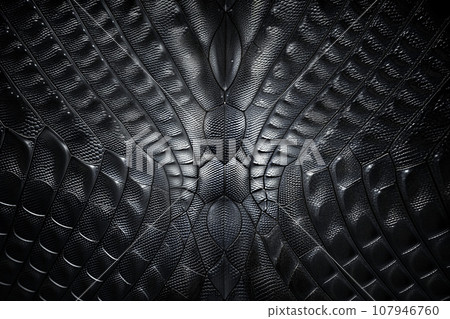 Black monster scale texture AI generated 107946760