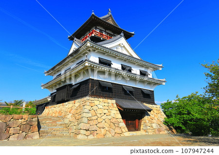 [愛媛郡]晴天時的川江城天守閣 107947244