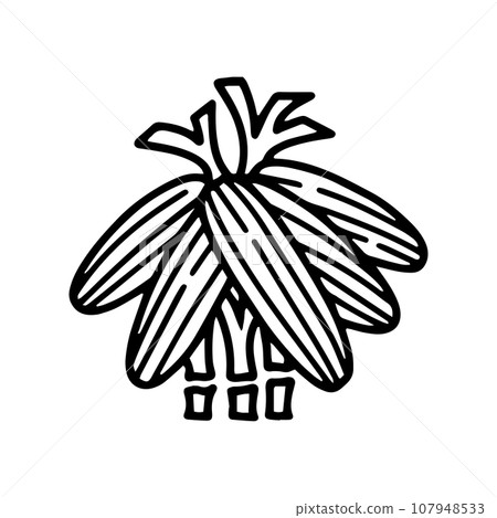 竹吉祥圖案單色插畫 竹吉祥圖案單色插畫 107948533