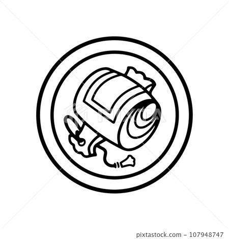 Small hammered auspicious pattern monochrome illustration 107948747