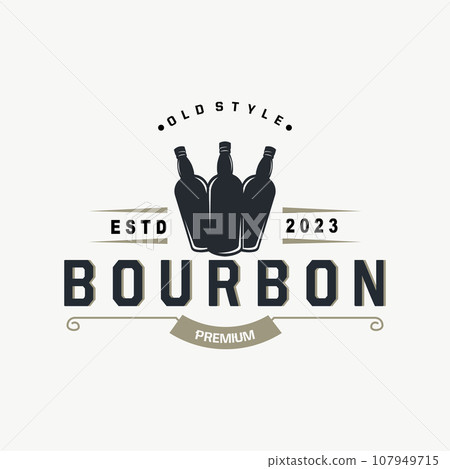Whiskey Logo, Drink Label Design With Old Retro Vintage Ornament Illustration Premium Template Whiskey Logo, Drink Label Design With Old Retro Vintage Ornament Illustration Premium Template 107949715