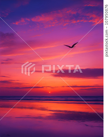 Beautiful coast “AI generated image” 107950876