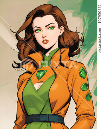 美式漫畫風格的女人“AI生成圖像” 107950881