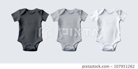 Clothes for newborn, Baby romper mockup, Infant One size clothes, Blank kid jumpsuit mock up, Baby cloth bodysuit on grey background Clothes for newborn, Baby romper mockup, Infant One size clothes, Blank kid jumpsuit mock up, Baby cloth bodysuit on grey background 107951262