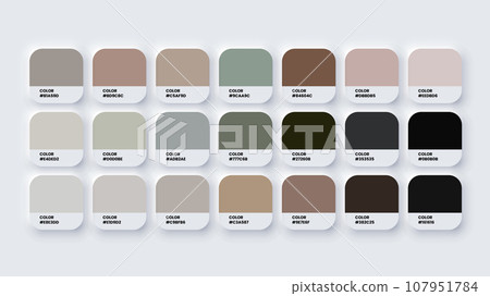 Color Palette, Color Swatches in RGB, HEX Colors, Pastel Colour in HEX Codes Catalog. Paint Colours Palette, Neutral Tones Color Palette, Color Swatches in RGB, HEX Colors, Pastel Colour in HEX Codes Catalog. Paint Colours Palette, Neutral Tones 107951784