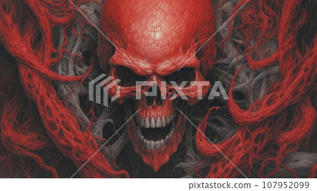 skull drawing 107952099