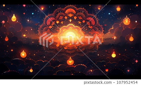 diwali mandala diwali mandala 107952454