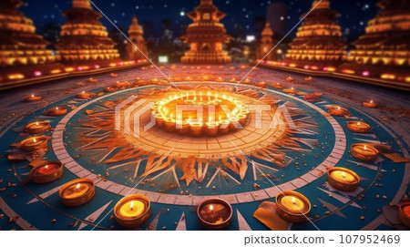 diwali mandala 107952469