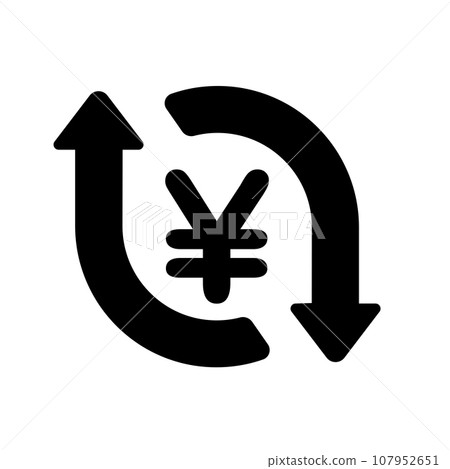 Japanese yen exchange rate/exchange rate vector icon illustration 107952651