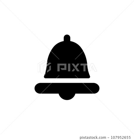 Bell chime alarm alert reminder vector icon 107952655