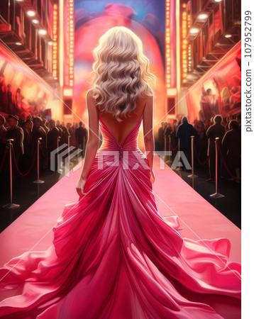 actress on the red carpet 107952799