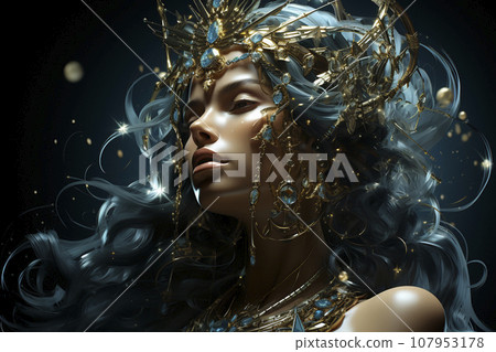 星座神話故事仙后座“AI生成圖像” 107953178